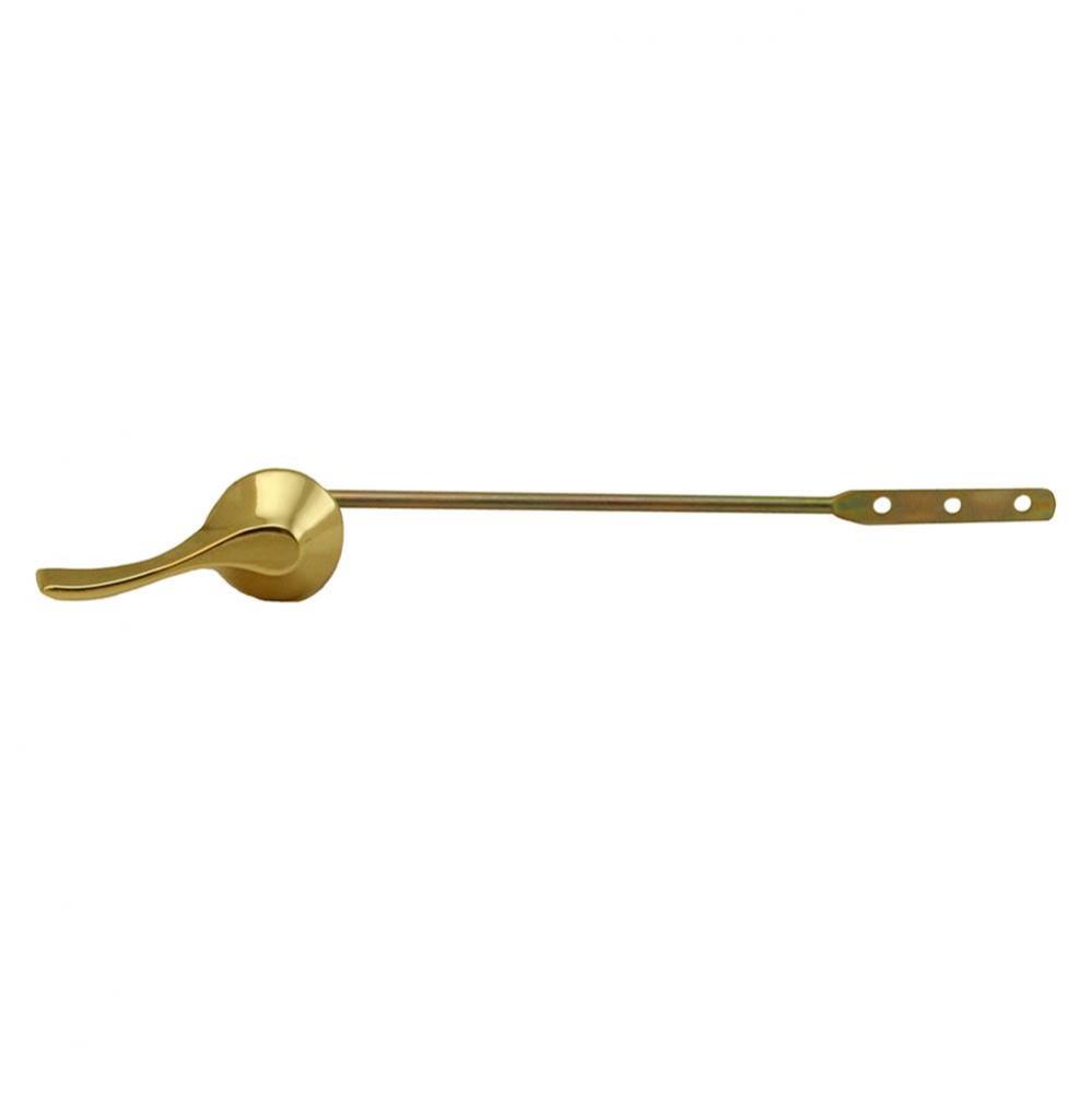 Polished Brass Economy Decorative Tank Trip Lever Brass Plated Arm with Plastic Spud and Nut