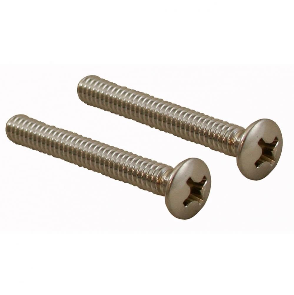 Brushed Stainless Waste and Overflow Faceplate Screws