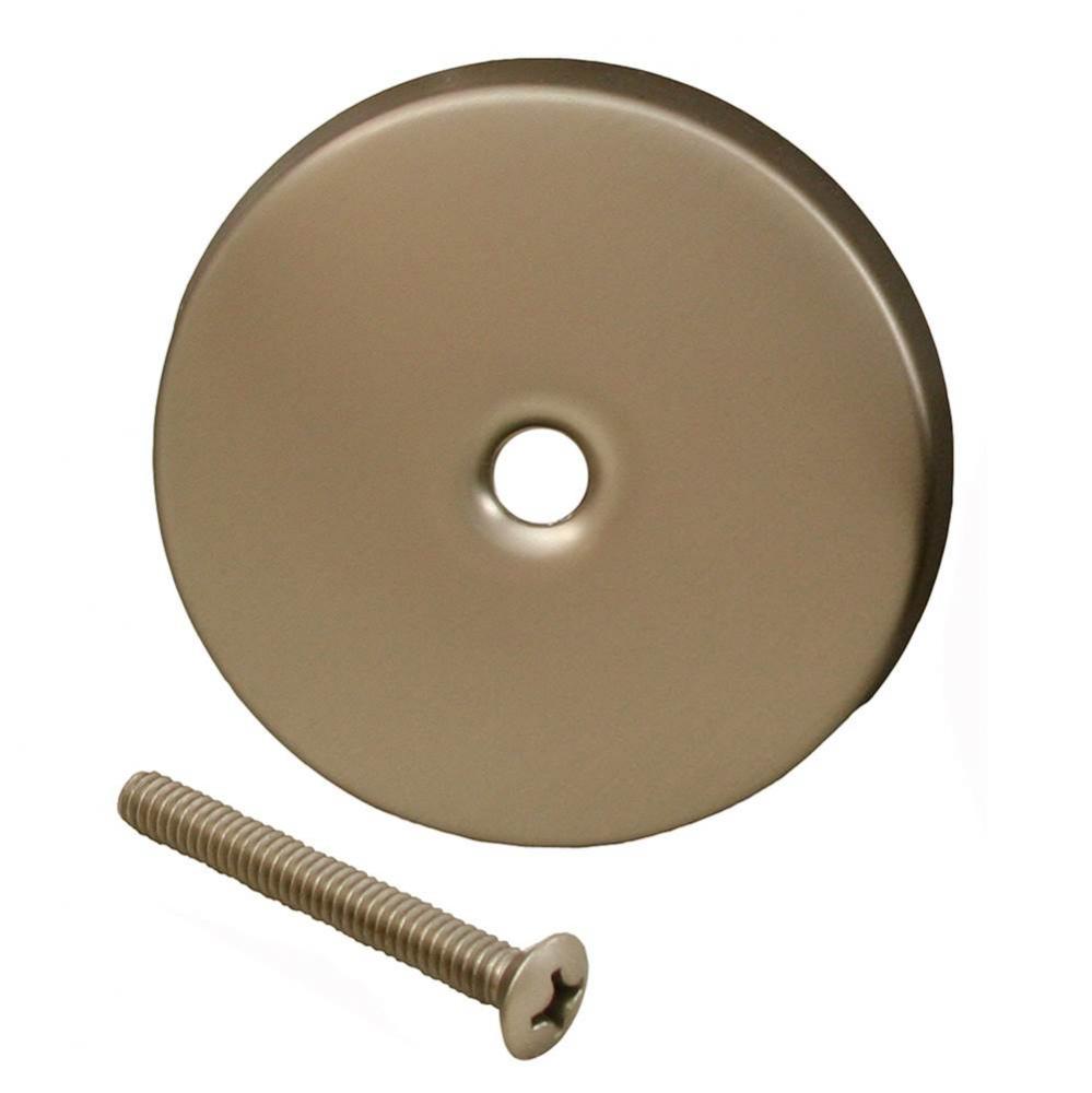 Brushed Nickel One-Hole Waste and Overflow Faceplate with Screw
