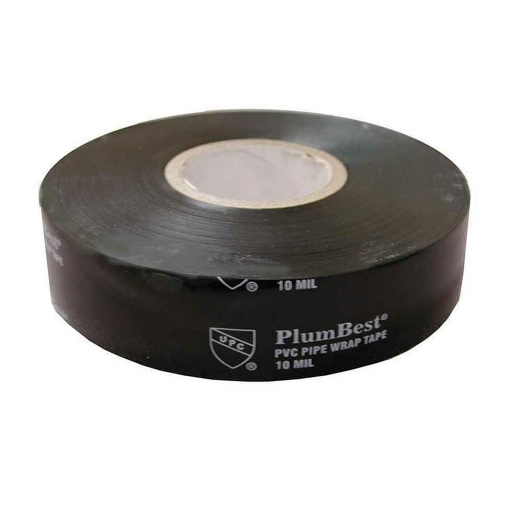 1'' x 100'' Black Pipe Wrap Tape, 10 mil, Carton of 48