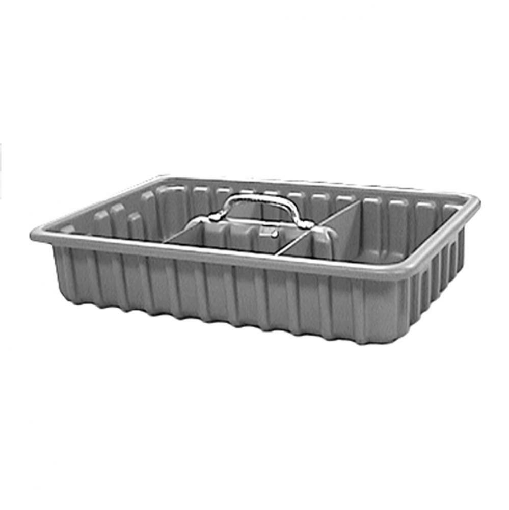Tool Tote Tray, 9'' x 15'' x 3'' with 4 Dividers