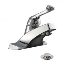 Jones Stephens 1550203 - Chrome Plated Single Handle Bathroom Faucet with Stainless Steel Pop-Up