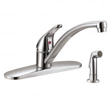 Jones Stephens 1558010 - Chrome Plated Single Handle Kitchen Faucet with Spray