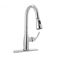 Jones Stephens 1559060 - Chrome Plated Hi-Arc Pull-Down Kitchen Faucet