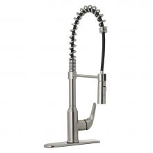 Jones Stephens 1559073 - Stainless Steel Spring Neck Pull-Down Kitchen Faucet