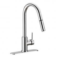 Jones Stephens 1559260 - Chrome Plated Hi-Arc Pull-Down Kitchen Faucet