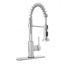 Jones Stephens 1559270 - Chrome Plated Spring Neck Pull-Down Kitchen Faucet