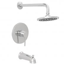 Jones Stephens 1559280 - Chrome Plated Tub/Shower Faucet with Rain Shower Head, Trim Only