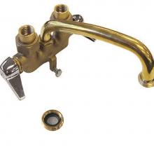 Jones Stephens 1828010 - Rough Brass Two Handle Laundry Tray Faucet, Top Supply