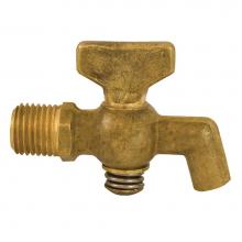 Jones Stephens A11002 - 1/4'' x SPIGOT Satin Brass Air Cock Male x Spigot, Tee Handle, Hex Shoulder