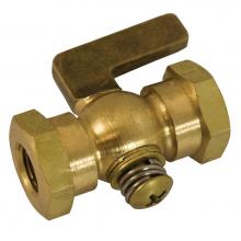 Jones Stephens A11006 - 1/4'' x 1/4'' Satin Brass Air Cock Female x Female, Tee Handle, Hex Shoulder