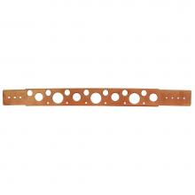 Jones Stephens B00019 - 1/2'' - 1'' x 26'' Extruded Hole Copper Plated Bracket, Box of 50