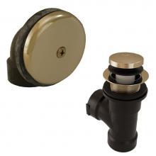 Jones Stephens B07008 - Schedule 40 ABS One-Hole Polished Brass Toe Touch Direct T-Waste, Half Kit - No Pipe or Elbow