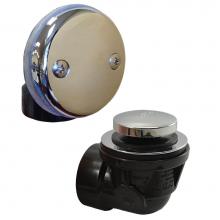 Jones Stephens B07113 - Schedule 40 ABS Two-Hole Chrome Plated Toe Touch, Standard Half Kit - No Pipe or Tee Included