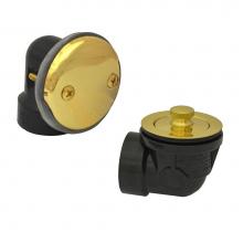 Jones Stephens B07115 - Schedule 40 ABS Two-Hole Polished Brass Lift and Turn, Standard Half Kit - No Pipe or Tee Included