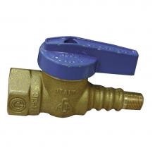 Jones Stephens B69121 - 1/2'' FIP x 1/8'' MIP Gas Ball Valve, Texas Pattern