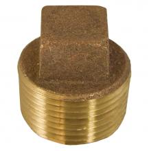 Jones Stephens B74286LF - 1'' Bronze Corded Square Head Plug, Lead Free