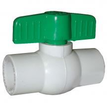 Jones Stephens B90050 - 1/2'' PVC Ball Valve, Solvent Ends