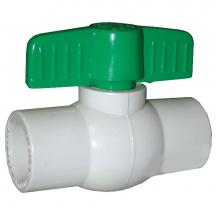 Jones Stephens B90100 - 1'' PVC Ball Valve, Solvent Ends