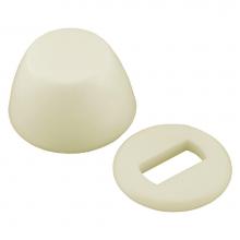 Jones Stephens C02104 - 50 Pairs of Bone Round Closet Bolt Caps with Washer, Bagged in Pairs