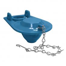 Jones Stephens C04004 - Carded Blue Vinyl Fit-All Flapper with 9'' Stainless Steel Chain and Hook