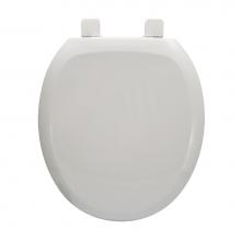 Jones Stephens C1606HPSS00 - Premium Plastic Seat, White, Stainless Steel Hinge Posts, Round Closed Front with Cover