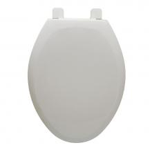 Jones Stephens C2200HPSS00 - Premium Plastic Seat, White, Stainless Steel Hinge Posts, Elongated Closed Front with Cover