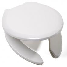 Jones Stephens C2200OS00 - Slow-Close Premium Plastic Seat, White, Elongated Open Front with Cover