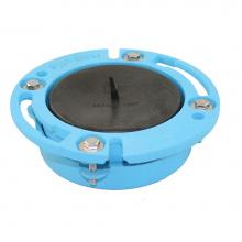 Jones Stephens C40425 - Code Blue No Caulk Closet Flange 4'' pipe x 2'' depth with Test Cap