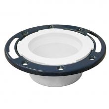 Jones Stephens C53340 - 3'' x 4'' Plumbfit PVC Closet Flange with Metal Ring less Knockout