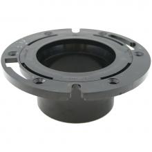 Jones Stephens C53343 - 3'' x 4'' Plumbfit ABS Closet Flange with Plastic Swivel Ring less Knockout