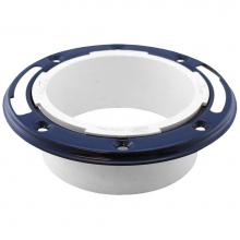 Jones Stephens C53400 - 4'' Plumbfit PVC Closet Flange with Metal Rings less Knockout