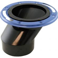 Jones Stephens C54401 - 3'' x 4'' Offset ABS Closet Flange with Metal Ring less Knockout