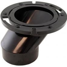 Jones Stephens C54403 - 3'' x 4'' Plumbfit ABS Offset Closet Flange with Plastic Swivel Ring less Knoc