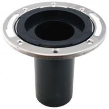 Jones Stephens C58236 - 3'' Plumbfit ABS Closet Flange with Stainless Steel Ring less Knockout