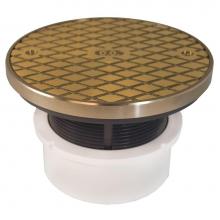Jones Stephens C59007 - 4'' PVC Hub Fit Base Cleanout with 3-1/2'' Plastic Spud and 6'' Nick