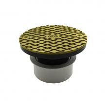 Jones Stephens C59020 - 4'' PVC Inside Pipe Fit Base Cleanout with 3'' Plastic Spud and 6''