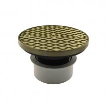 Jones Stephens C59026 - 4'' PVC Inside Pipe Fit Base Cleanout with 3'' Plastic Spud and 6''