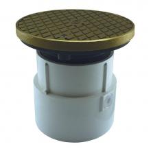 Jones Stephens C60024 - 4'' PVC Over Pipe Fit Base Cleanout with 3-1/2'' Plastic Spud and 6'&apos