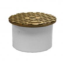 Jones Stephens C60172 - 3'' PVC Inside Pipe Fit Cleanout with 3-1/2'' Nickel Bronze Round Cover