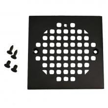 Jones Stephens C6083RB - Oil Rubbed Bronze 4-1/4'' Square Cast Brass Heavy Duty Strainer