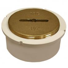 Jones Stephens C61009 - 4'' PVC Hub Fit Cleanout with 3-1/2'' Countersunk Brass Plug