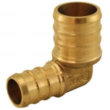 Jones Stephens C76091LF - 3/4'' x 1/2'' Brass PEX x PEX 90degree Elbow, Lead Free