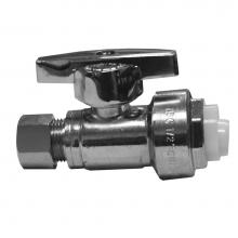 Jones Stephens C76570LF - 1/2'' x 3/8'' OD COMP PlumBite Push On Supply Stop, Straight, Lead Free