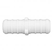 Jones Stephens C76704 - 1/2'' Plastic PEX White Coupling, Lead Free