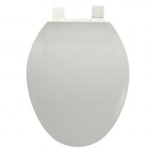 Jones Stephens C803300 - Standard Plastic Seat, White, Elongated Closed Front with Cover