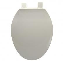 Jones Stephens C8033O00 - Standard Plastic Seat, White, Elongated Open Front with Cover