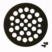 Jones Stephens D4110WB - Old World Bronze 4-1/4'' Strainer with Screws for Fiberglass Shower Stall