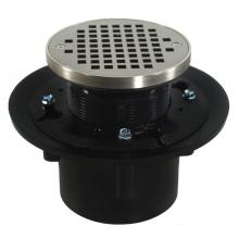 Jones Stephens D49010 - 2'' x 3'' Heavy Duty ABS Drain Base with 3'' Plastic Spud and 6&apos
