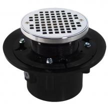 Jones Stephens D49050 - 2'' x 3'' Heavy Duty ABS Drain Base with 3-1/2'' Plastic Spud and 6&